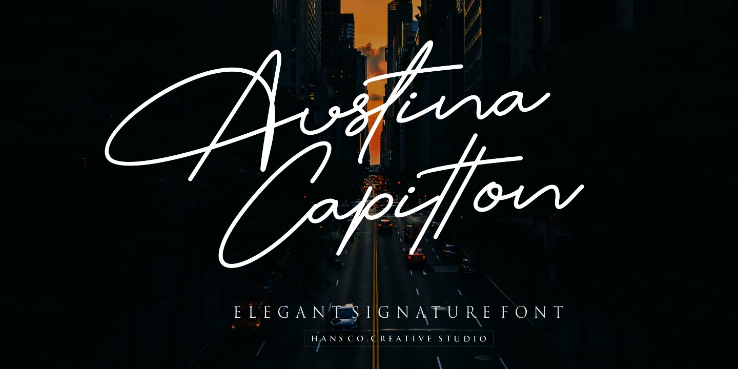 Example font Austina Capitton #1